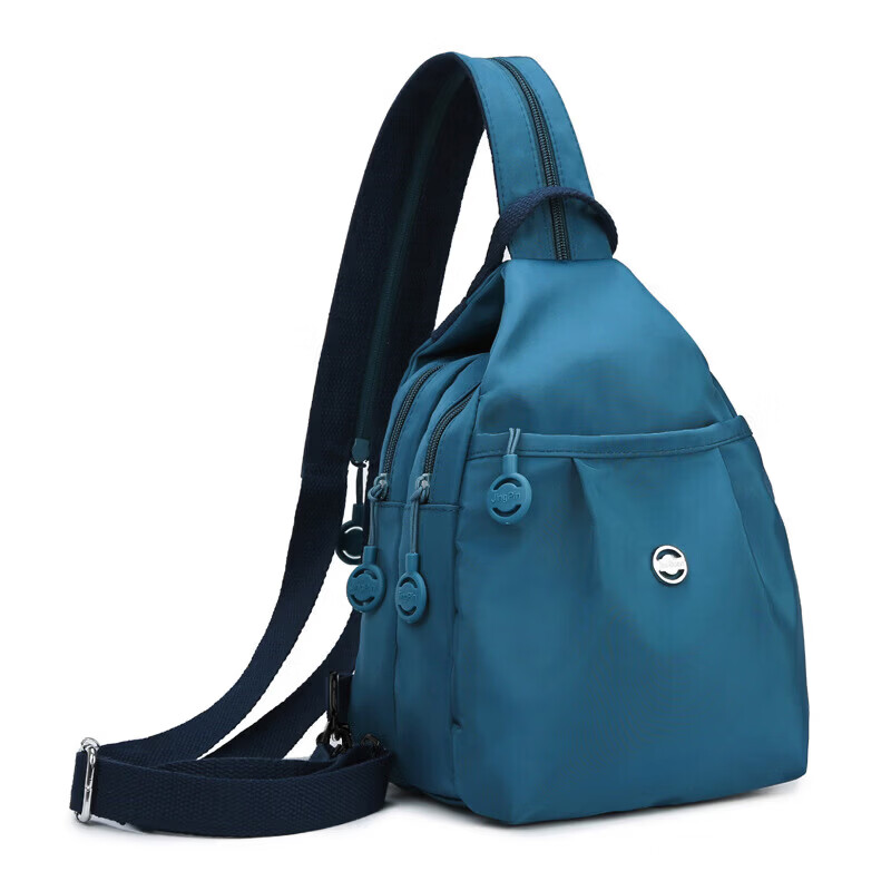 【2026春夏爆款】多功能休闲斜挎女包时尚胸包背包轻便百搭美爆了 玛瑙蓝