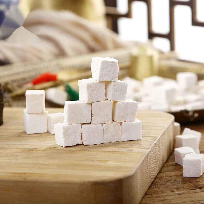 内廷上用云南茯苓500g克新货筛选白茯苓丁茯苓块茯苓粒可磨炒白茯苓粉 无硫茯苓100g（磨粉） 100g*1袋