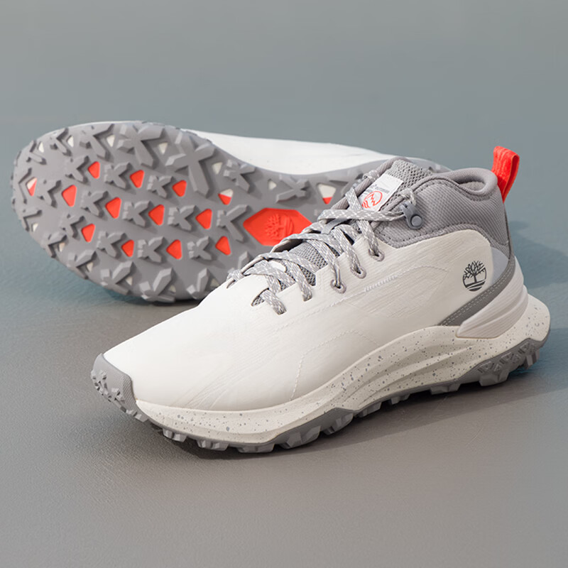 Timberland添柏岚男鞋徒步鞋春夏户外旅行运动休闲鞋抓地耐磨登山鞋 白色 40 建议拍大半码