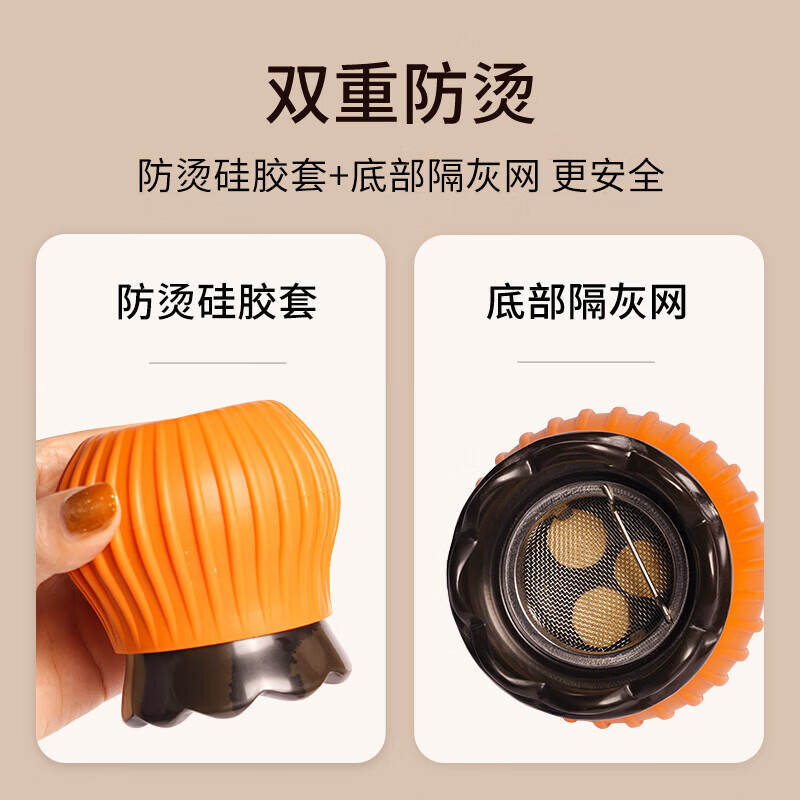 会福堂真砭石火龙罐家用款中医同款灸馆专用全身可用莲花刮痧原石雕刻 【砭石原石】特大号火龙罐+54粒纯艾柱