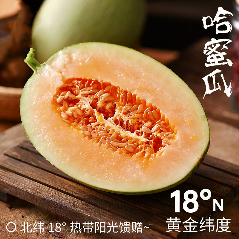 薏品甄鲜海南哈密瓜 新鲜当季水果整箱 西州蜜25号 脆甜蜜瓜 净重4.5-5斤