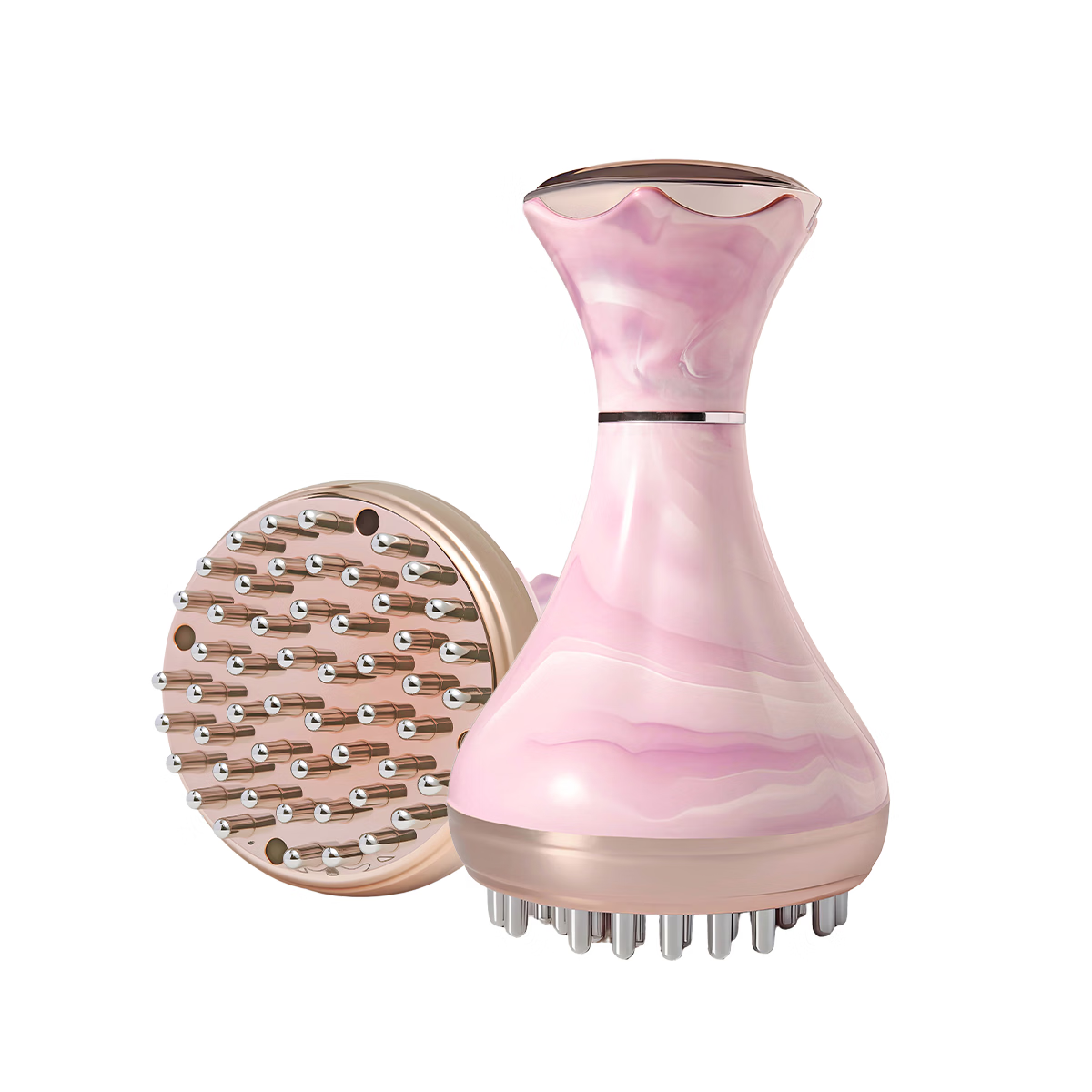 麦尔颜【全新升级52根按摩头经络刷】99档EMS电动经络刷按摩仪震动按摩疏通刷肚子 99档按摩刷+10ml茉莉精油4瓶+穴位图1