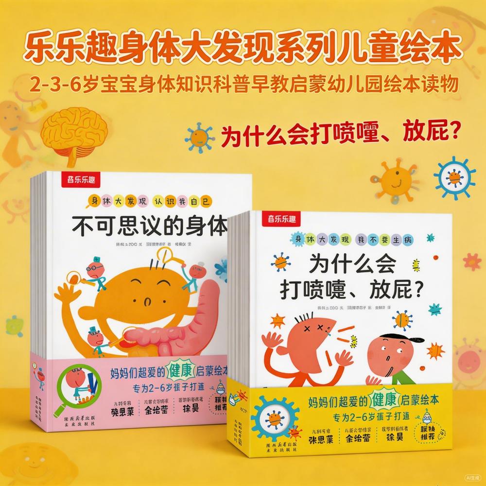 乐乐趣绘本 身体大发现系列 3-6岁儿童科普启蒙 3D立体羊水袋书宝宝身体启蒙认知 身体大发现16册