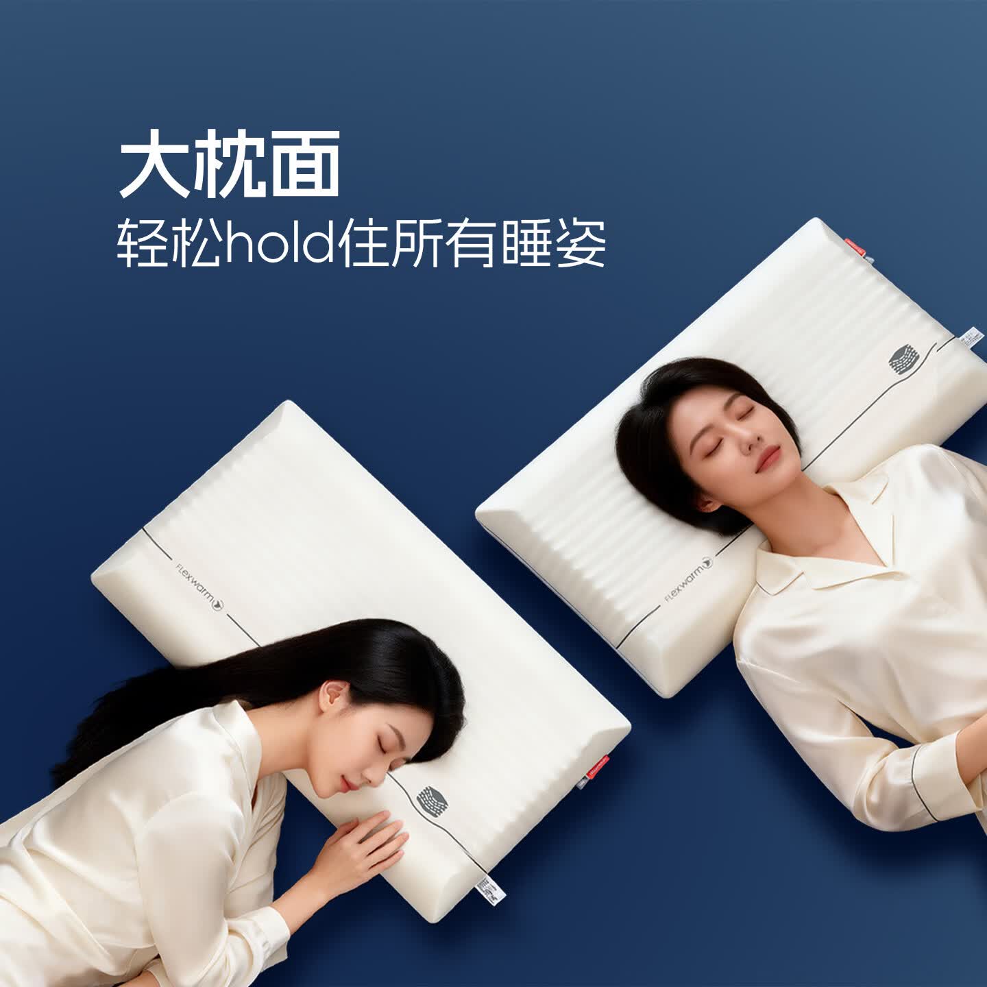 飞乐思（warmii）枕头护颈枕颈椎病深度助睡眠专用枕芯可水洗记忆硅胶枕头成人 云感枕 |（全枕可水洗） 宽大枕面（10cm)