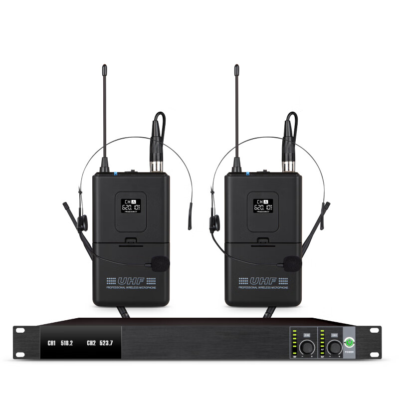 mr-26无线话筒u段胸麦领夹式耳麦头戴式专业舞台演出麦克风 一拖二