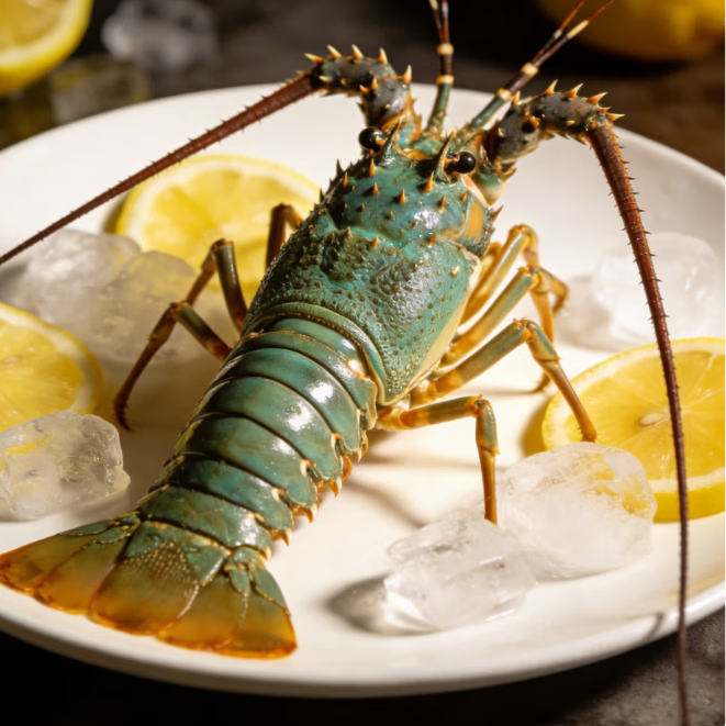 海万鲜鲜活冷冻青龙虾 海捕小青龙活冻大花龙海鲜家庭聚餐宴请食材 大号2只装（净重450-500g）