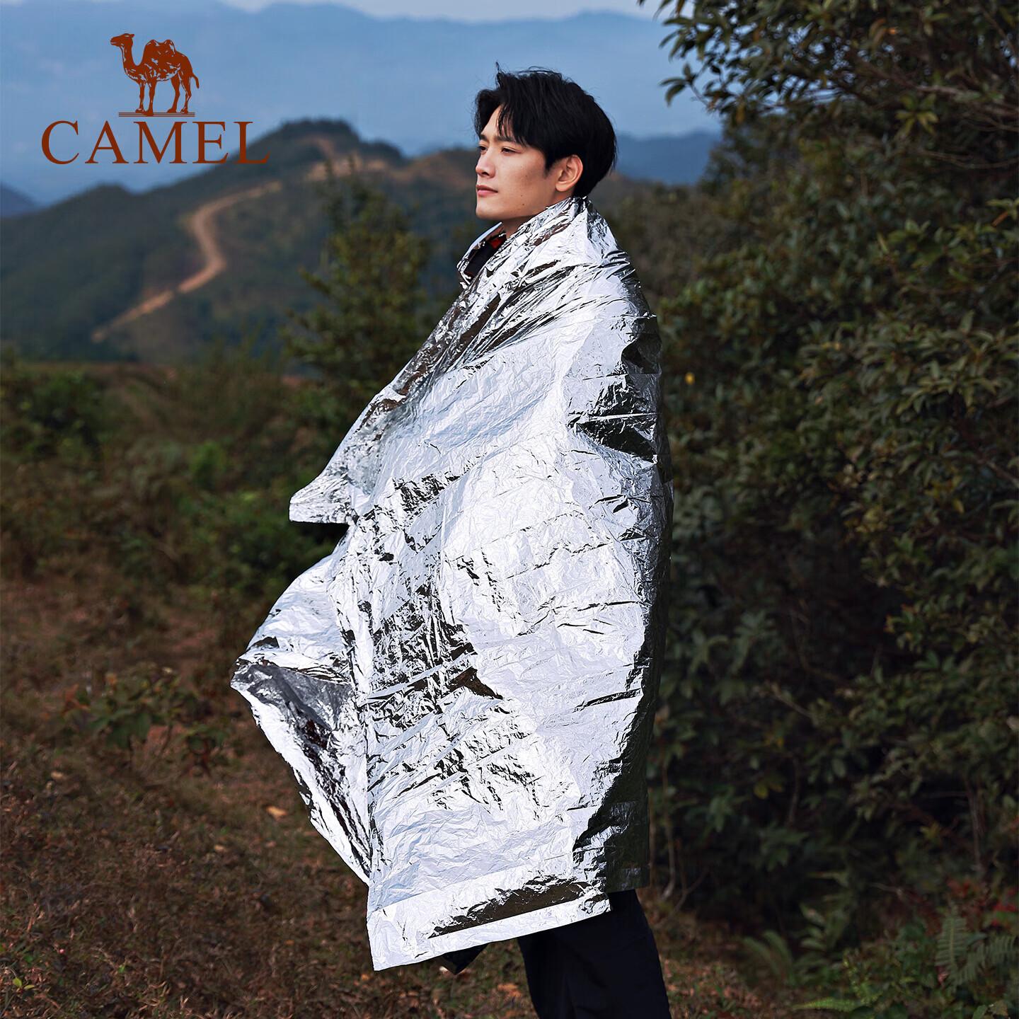 骆驼（CAMEL）应急保温毯野外防失温毯加厚防寒装备救生毯户外急救毯 银色4021