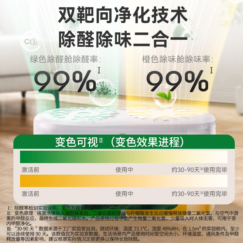 绿之源多效双色除醛罐 除味除甲醛果冻除醛魔盒新房甲醛清除剂真除醛 3盒丨多效双色除醛罐丨净化 280g 1盒
