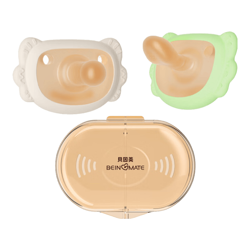 貝因美嬰兒安撫奶嘴防脹氣寶寶0-3-6-12個月新生兒哄睡全硅膠一歲以上