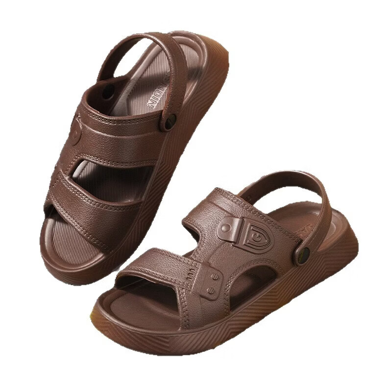 福虹辰2026年新款凉鞋男夏季凉拖鞋沙滩两用厚底外穿防滑百搭舒适Z 两穿凉鞋-黑色 40