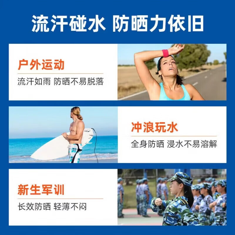 MISTlNE泰国版小黄帽防晒乳霜乳男女士水润清爽学生户外军训可用40ml两支装
