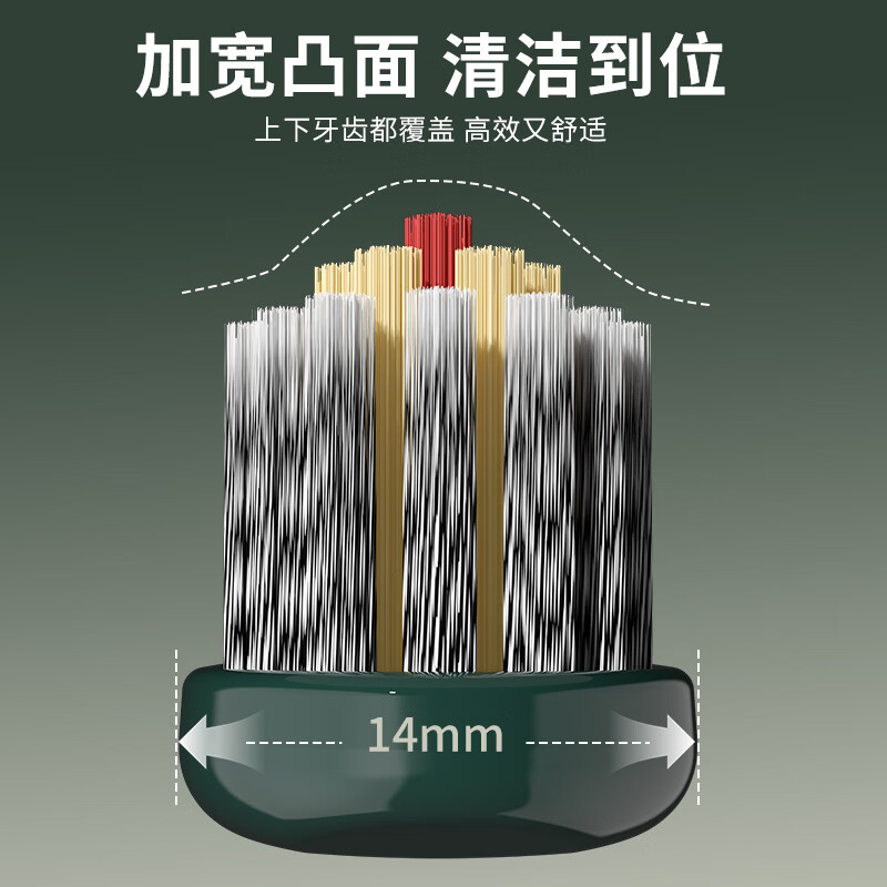 HERM'S沃尔玛甄选新款螺旋多维山型凸面软毛牙刷口腔阶梯牙刷成人家用 螺旋凸面软毛牙刷 6支