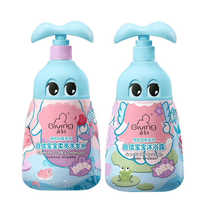 启初儿童洗发水婴儿沐浴露二合一婴儿洗发水润肤乳组合装自信宝宝 洗发水580ml+沐浴露580ml