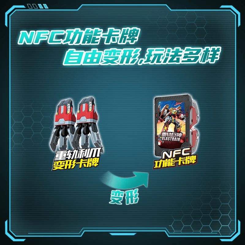 展高炫卡斗士3正品汽车变形机甲变形玩具机器人汽车机甲模型生日礼物 四合体-重轨巨神【六种形态+卡牌武器】8165