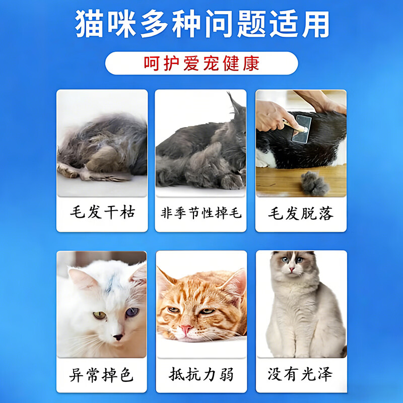 BBLAB猫掉毛严重吃什么防止脱毛深海鱼油片猫用宠物鱼油猫咪专用防掉毛 1瓶【140片】