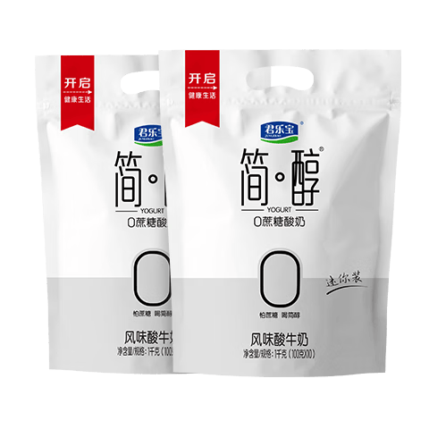 君乐宝（JUNLEBAO）简醇 0蔗糖 100g *30袋  低温酸奶酸牛奶 源头直发 包邮