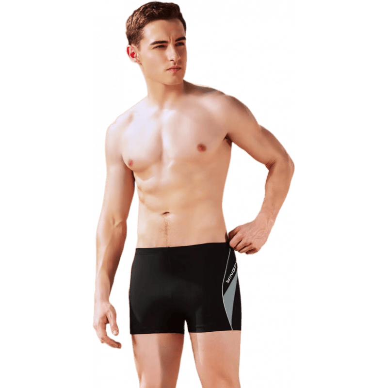 英發(fā)(YINGFA)游泳褲男士平角褲大碼休閑舒適游泳泡溫泉帶內(nèi)襯沙灘褲短褲男 Y3937-1 XL