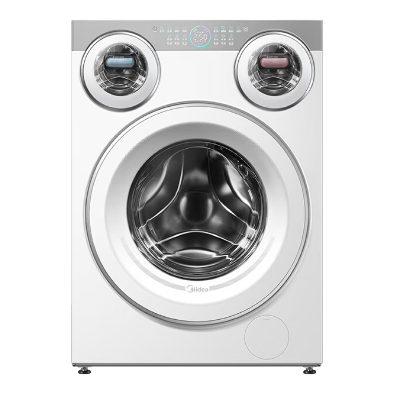 美的（Midea）全自动滚筒洗衣机家用11公斤大容量洗烘一体可爱多懒人三筒分区洗母婴内衣除菌 超薄嵌入政府补贴 MD11DDEX 三筒 11kg 洗烘一体