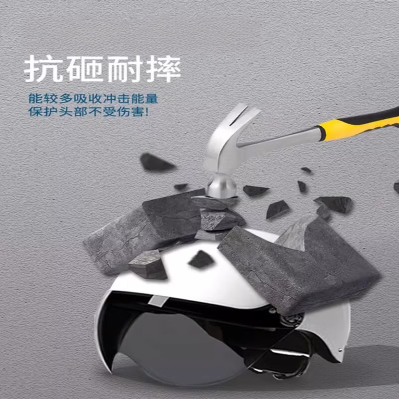 绿源(Luyuan)电动车头盔3C认证 电瓶车半盔安全帽男女四季通用 骑行安全头盔 卡其-透明短镜