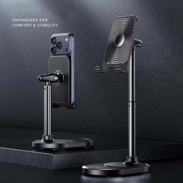 UXUAN手机支架桌面平板iPad支撑架铝合金可升降调节多功能办公网课学习绘画直播游戏通用懒人支架T19 【T19奶油白-加重底座】手机平板通用丨更高更稳固