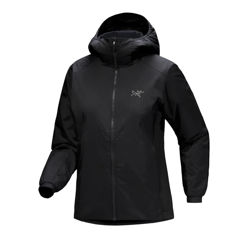 始祖鸟（ARC'TERYX）买手代购 ATOM HOODY 女款新款 春秋阿童木 刺绣 连帽保暖棉服 black 黑色 XS