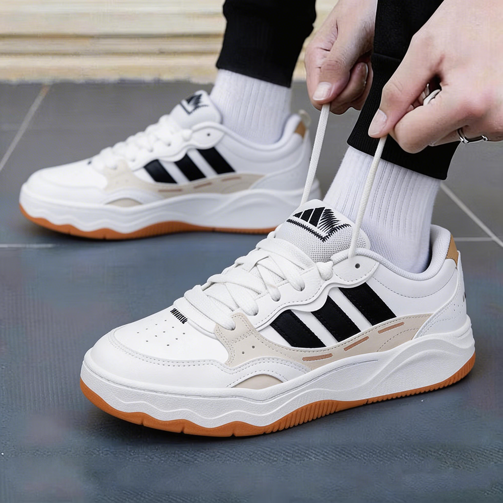 阿迪达斯(adidas)男鞋女鞋 26夏季新款透气轻便时尚休闲鞋缓震舒适运动鞋 阿迪达斯三条纹白色板鞋 42.5 265mm