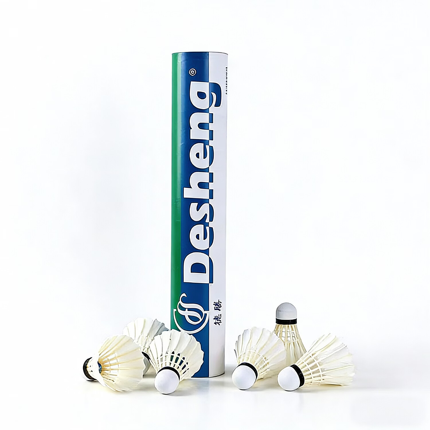 DS-01专业比赛鸭毛羽毛球天然羽毛耐用便宜工厂直销小鸭毛白羽毛 12白羽 1筒 口粮球软木球头15孔