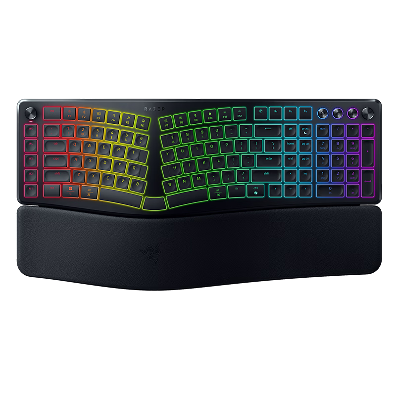 1499 元：雷蛇推出 Alice 全配列人体工学键盘 Razer Pro Type Ergo，集成腕托