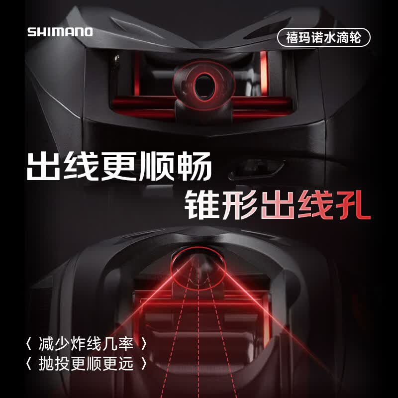 SHIMANO禧玛诺超轻水滴轮防炸线渔轮全金属路亚渔线轮远投海钓轮海竿鱼轮 黑蜘蛛-右手轮