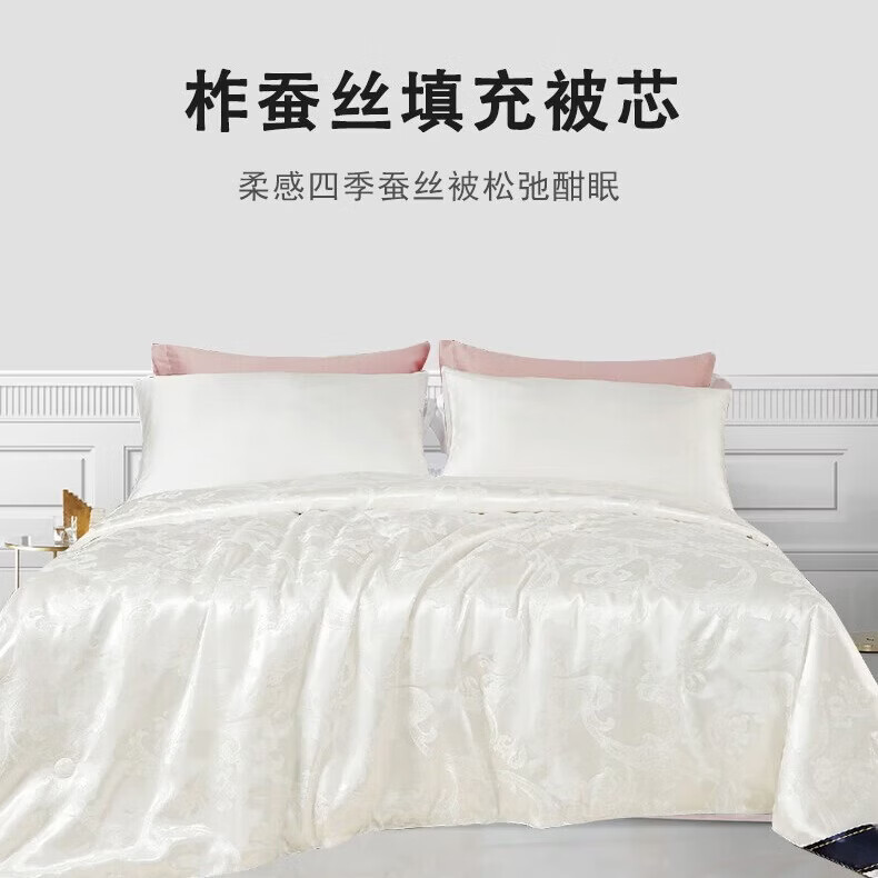 VTX蚕丝被 四季蚕丝被柞蚕丝长丝被芯亲肤柔软春夏秋双人被芯 子母被 150*215cm 填充量700g冬被