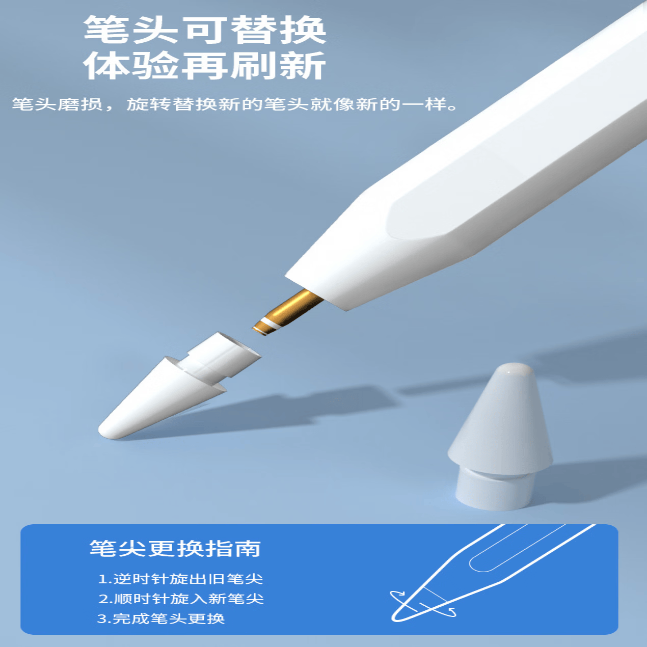 富有酷骑iPad触控笔适用苹果2026年款Mini/iPad11/iPad Pro/Air8平板触屏手写笔Applepencil二代三代磁吸 【Pencil 】丨不带蓝牙丨不带磁吸充电