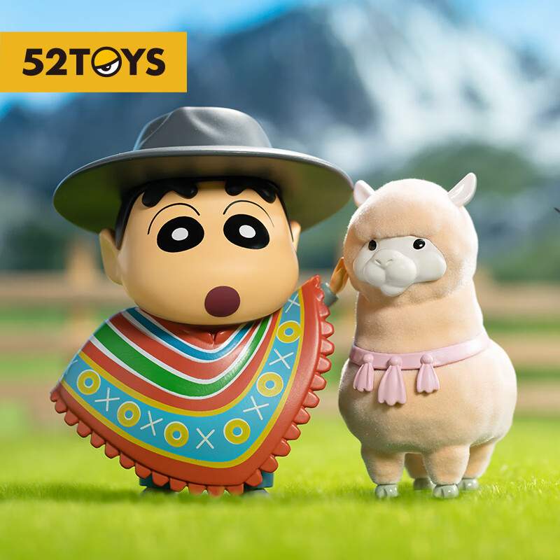 【52TOYS】蜡笔小新环游世界3盲盒袋鼠企鹅潮玩手办动漫周边可爱公仔玩具生日礼物桌面摆件单只盲盒(随机发)主图0