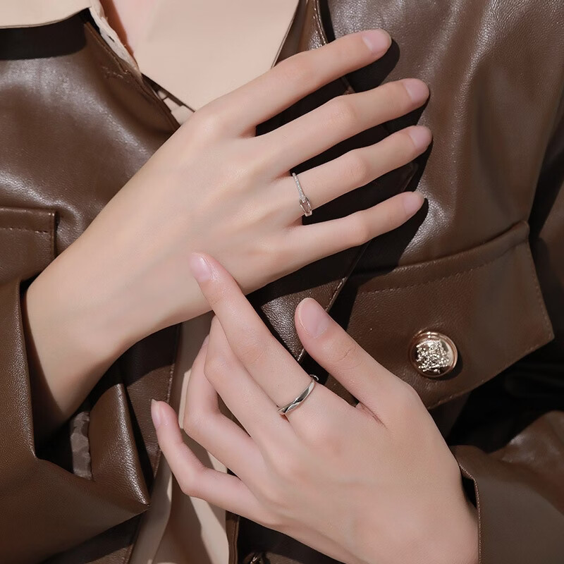 宝恋情侣对戒鲁伯特之泪正品小众设计生日纪念日送女友礼物 925银情侣对戒+真爱花盒+证书 开口可调节【支持异地分开发货】