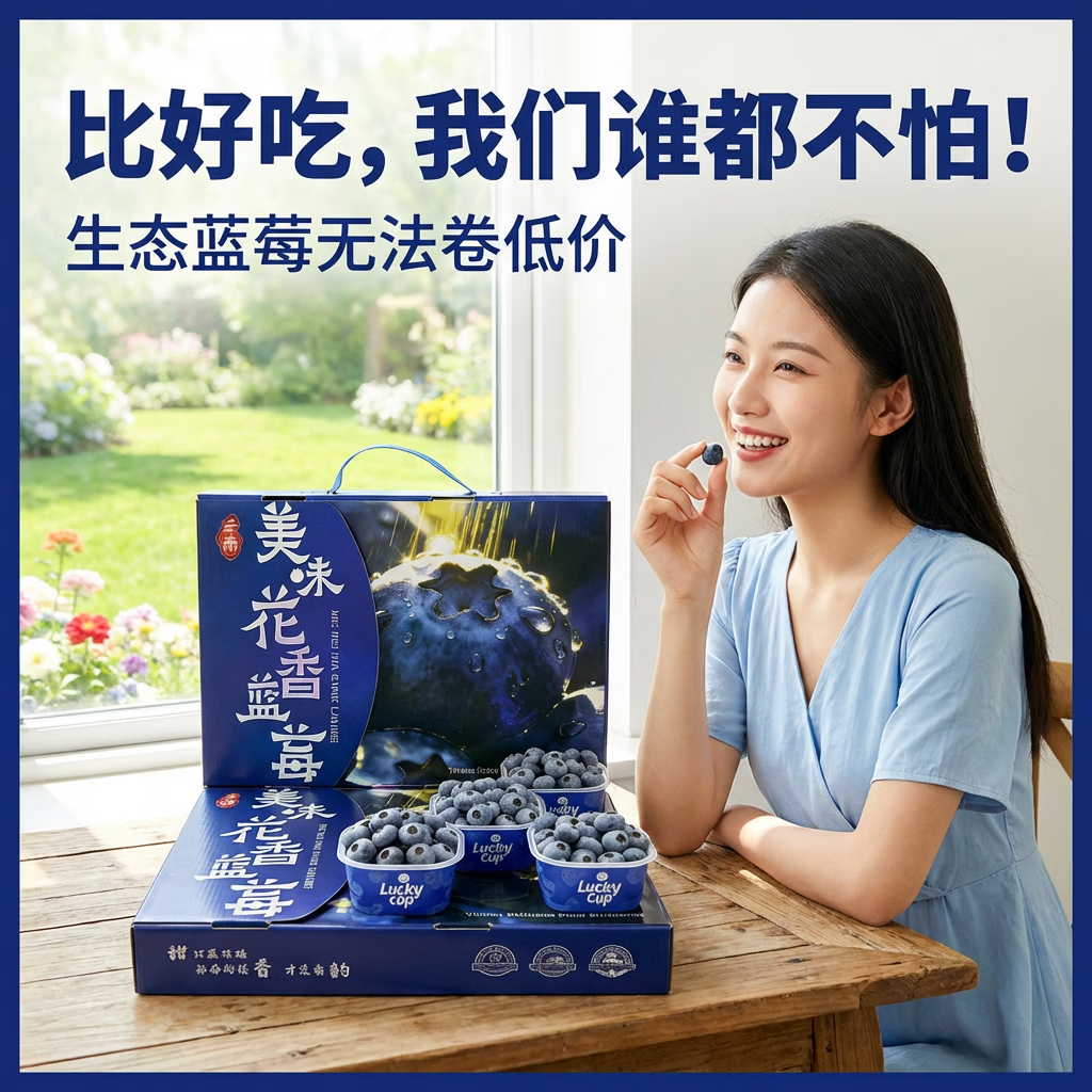 云南澄江抚仙湖花香蓝莓L25蓝莓脆甜天花板 超大果源头空运次日达 L25花香蓝莓125g*4盒装净重1斤+顺丰空运 中果15mm+
