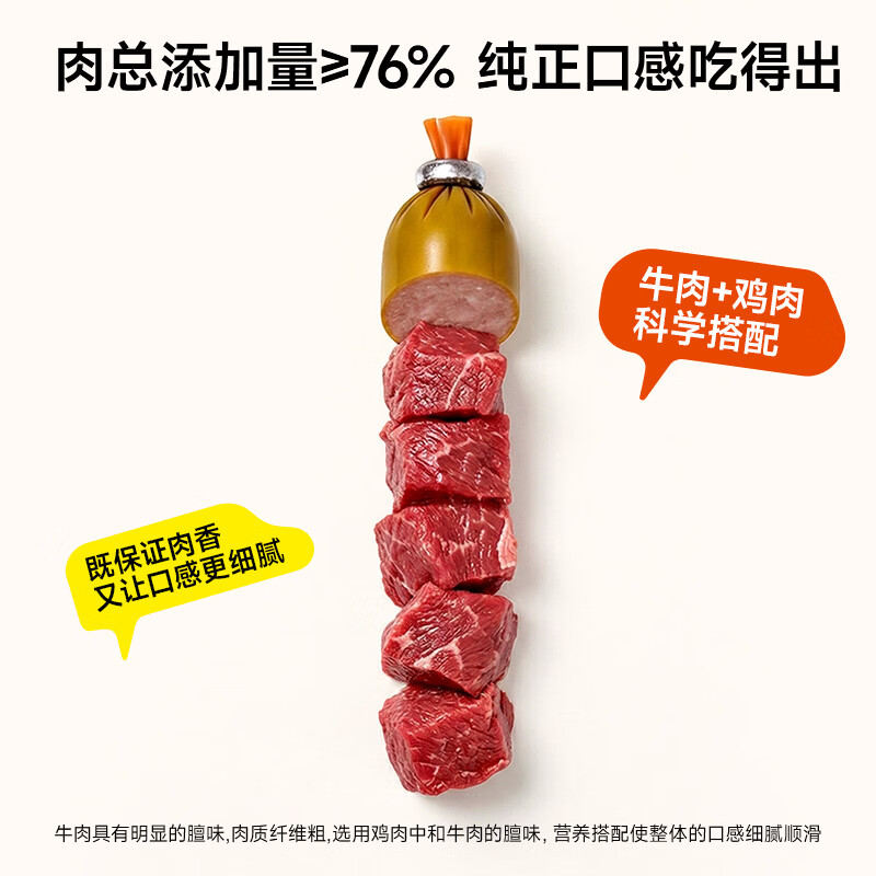 窝小芽 肉多多牛肉肠高蛋白0添加防腐剂儿童零食享婴儿宝宝1岁辅食谱 【60根】肉多多高蛋白牛肉肠600g
