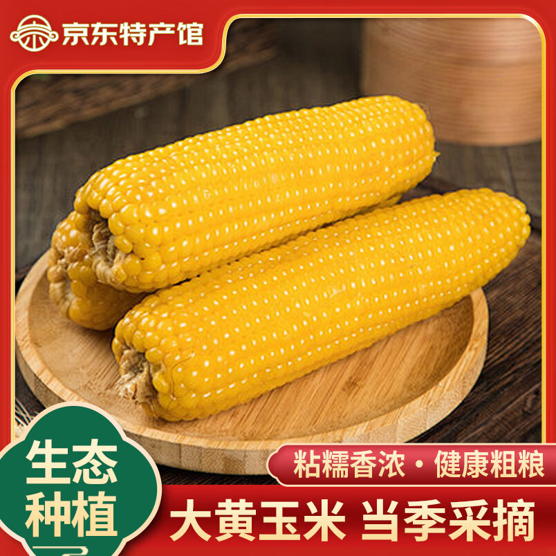 东北黄糯玉米香甜玉米棒加热即食代餐软糯香甜糯玉米 东北黄糯玉米180-220g*10根