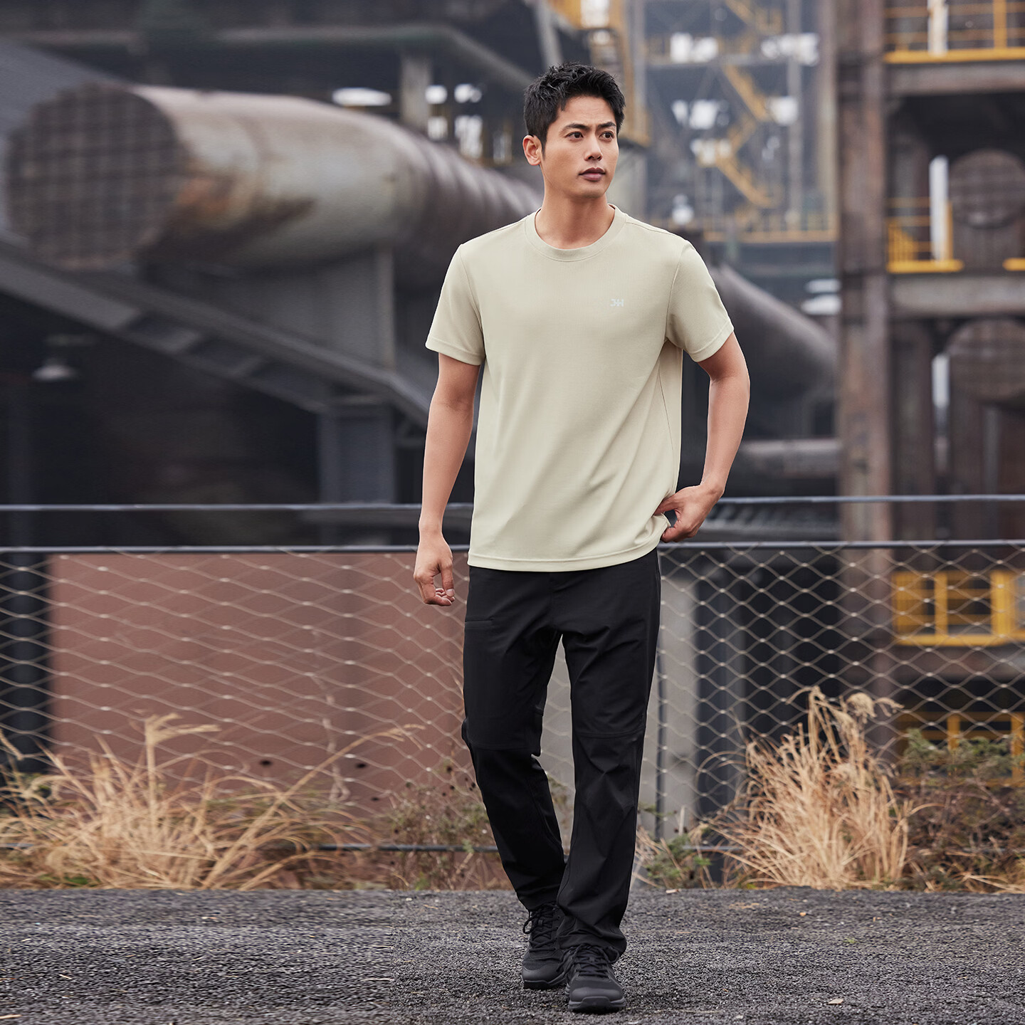 际华男士单导速干体能短袖T恤夏季圆领军迷户外休闲运动透气上衣 夏日沙短袖+藏青色短裤 2XL