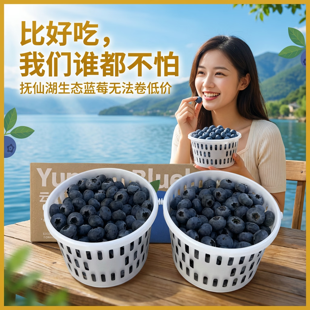 云南澄江抚仙湖花香蓝莓L25蓝莓脆甜天花板 超大果源头空运次日达 L25花香蓝莓400g【买1桶送1桶】净重1.6斤+顺丰空运 中果15mm+ 京东折扣/优惠券