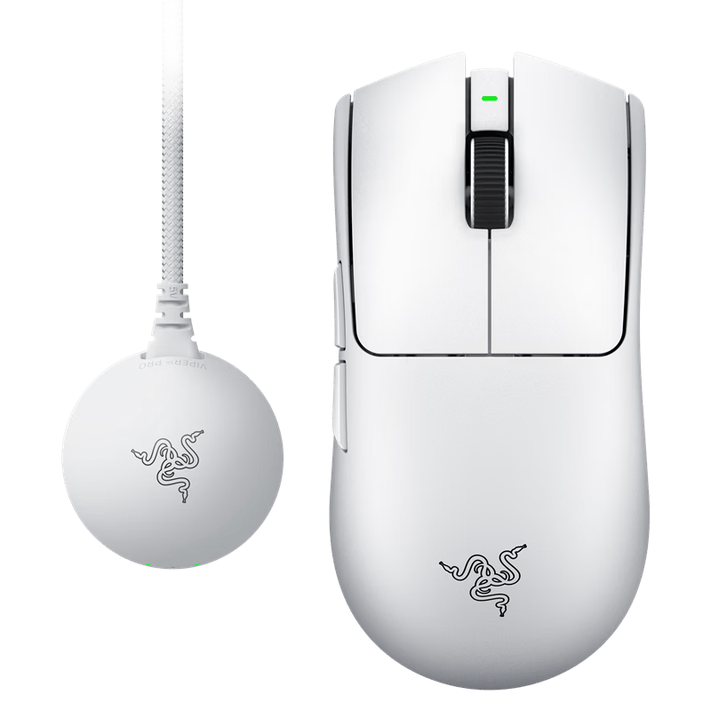 雷蛇（Razer）毒蝰V4pro专业版无线鼠标 8K 电竞游戏轻量化 cs2 三角洲打瓦 LOL Faker冠军同款推荐 无线电竞 白