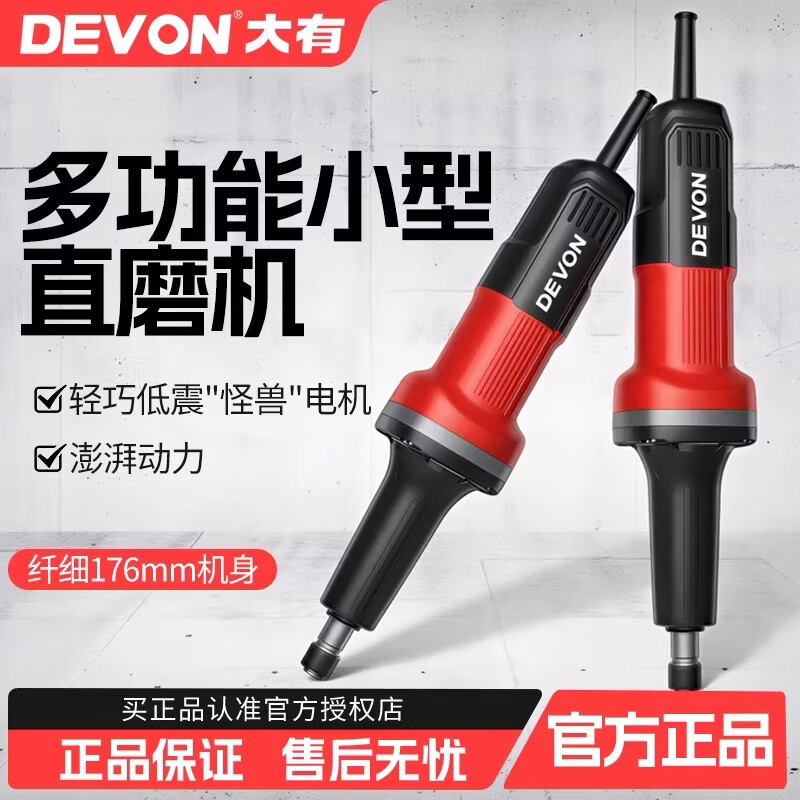 大有（Devon）2850小型电磨玉石雕刻6mm直磨机石头模具多功能打磨机抛光机 2850【出厂标配】