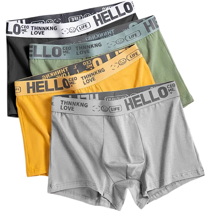 Hello��ʿ�ڿ� �����ߵ�͸��ƽ�ǿ� 3XL ��ɫ+ǳ��+ǳ��+��ɫ 4��װ 7.6Ԫ
