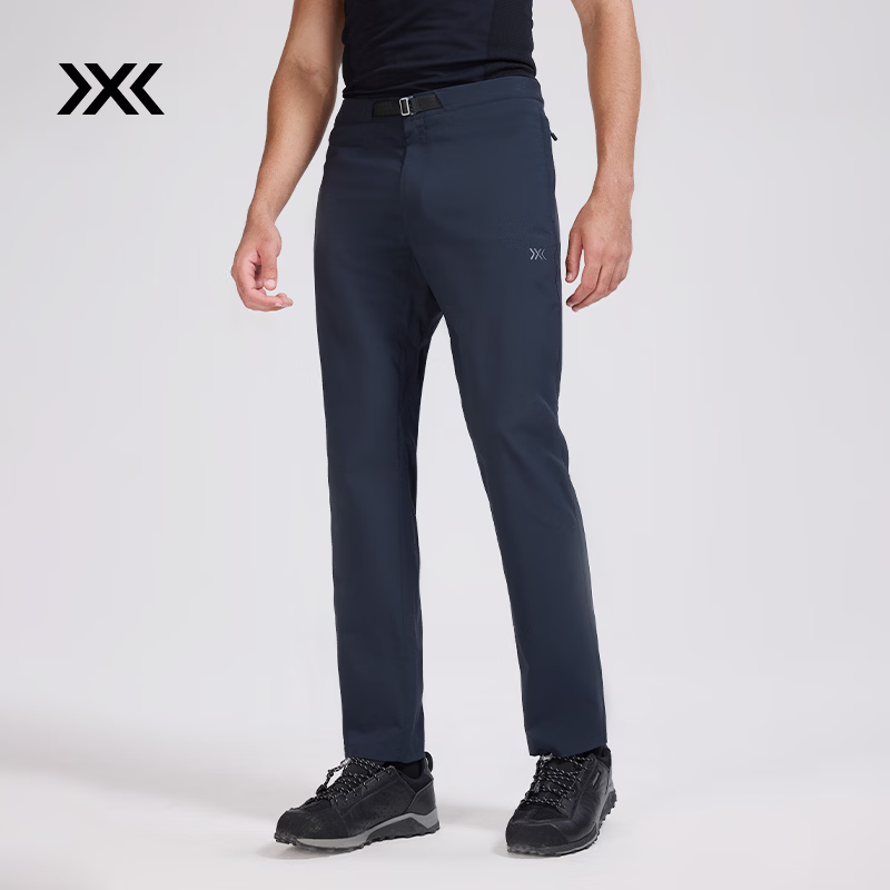 XBIONIC布里兹轻量小方格夏季长裤男士休闲裤直筒有型凉感拒水新品26687  暗夜黑 L