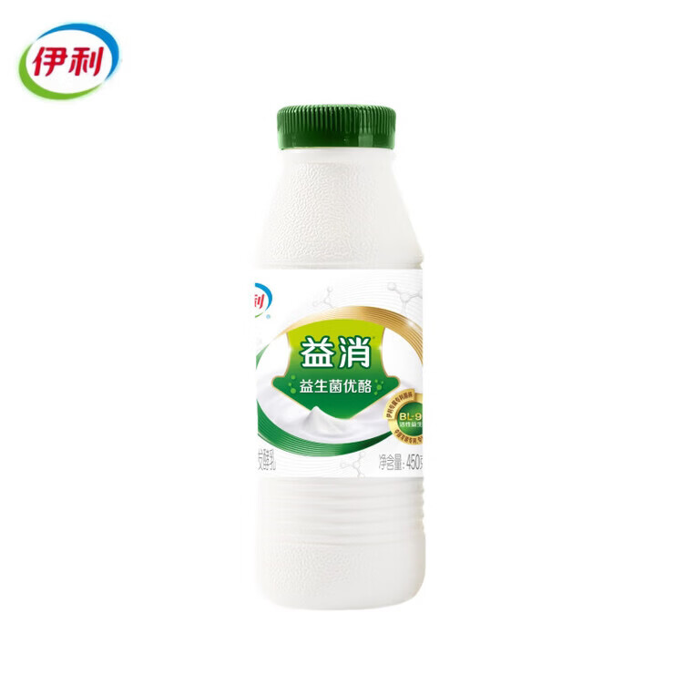 伊利益消酸奶450g原味红枣风味酸奶营养早餐奶 原味 5瓶