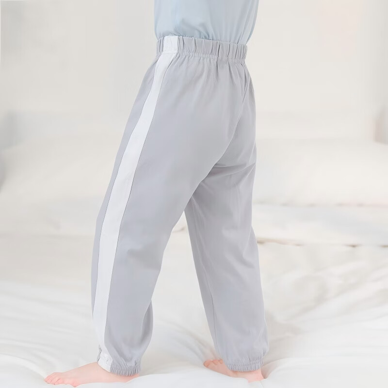 NAVIGARE【棉】意大利小帆船男童裤子儿童轻薄长裤26夏童装 浅灰 120