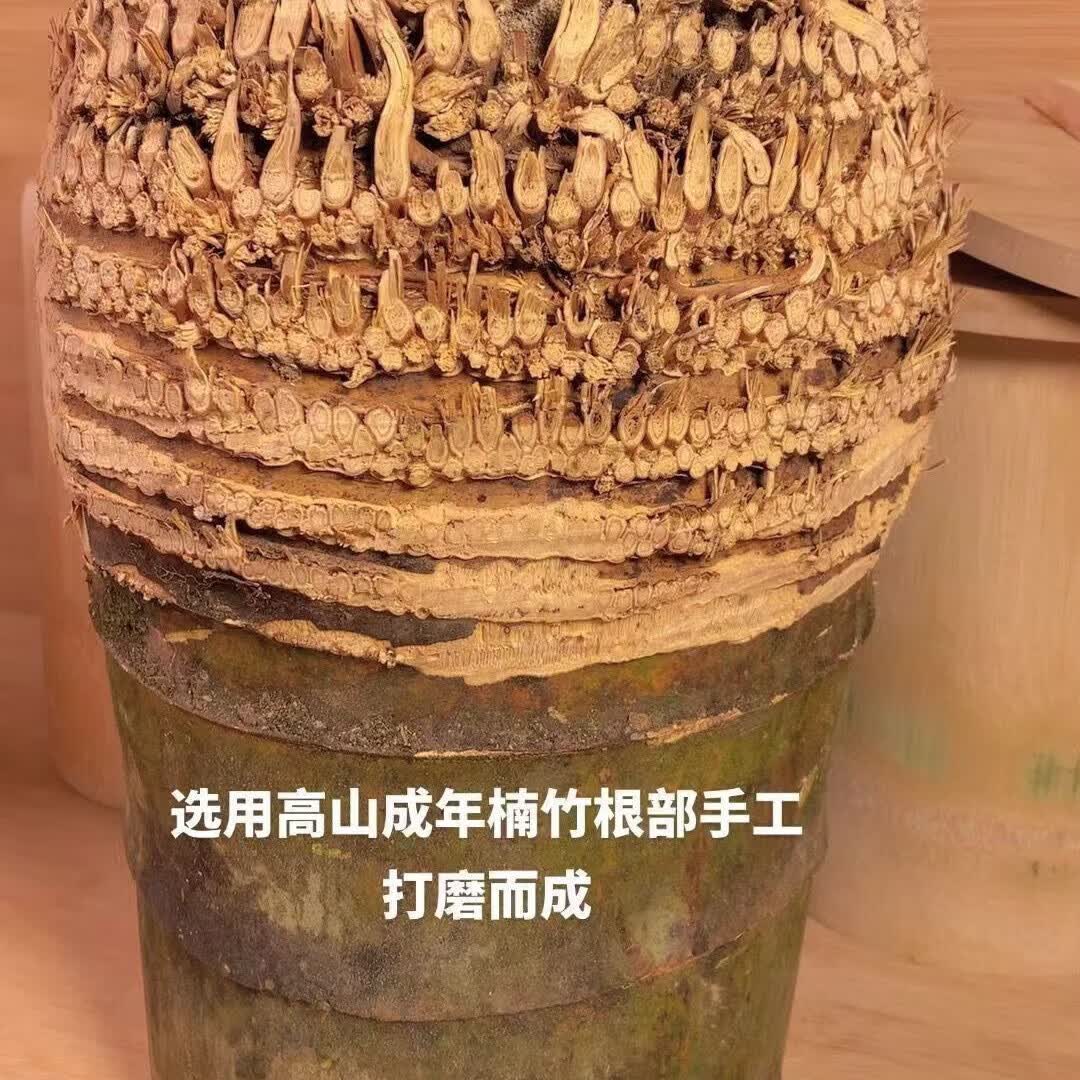 上新竹根蒸饭桶手工原生态竹筒饭家用商用餐厅蒸饭竹 外径15-16公分0.8斤米2-3人 1层 12cm