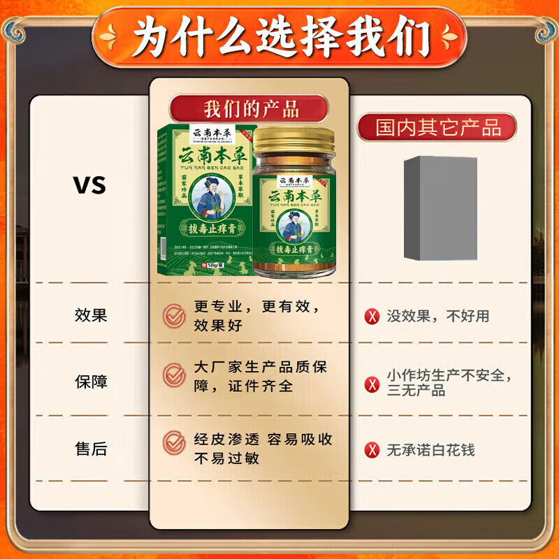 云南本草抑菌止痒膏皮肤瘙痒湿诊皮肤炎真菌感染外用全身皮肤手脚干痒杀菌 【快速止痒】1盒装 .
