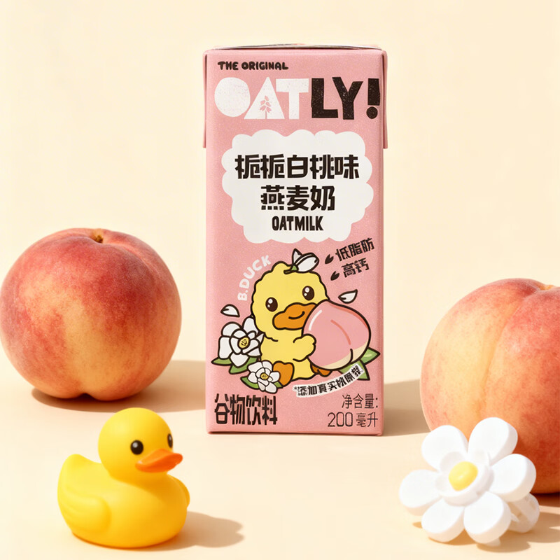 OATLY新品特浓抹茶燕麦奶&白桃风味奶 白桃风味奶200ml*6