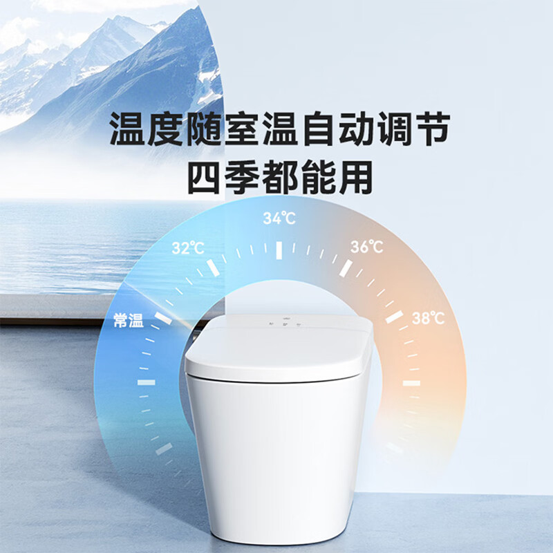 京东京造黑鲸pro全智能马桶家用坐便器静音冲水感应翻盖抗菌防溅包安装