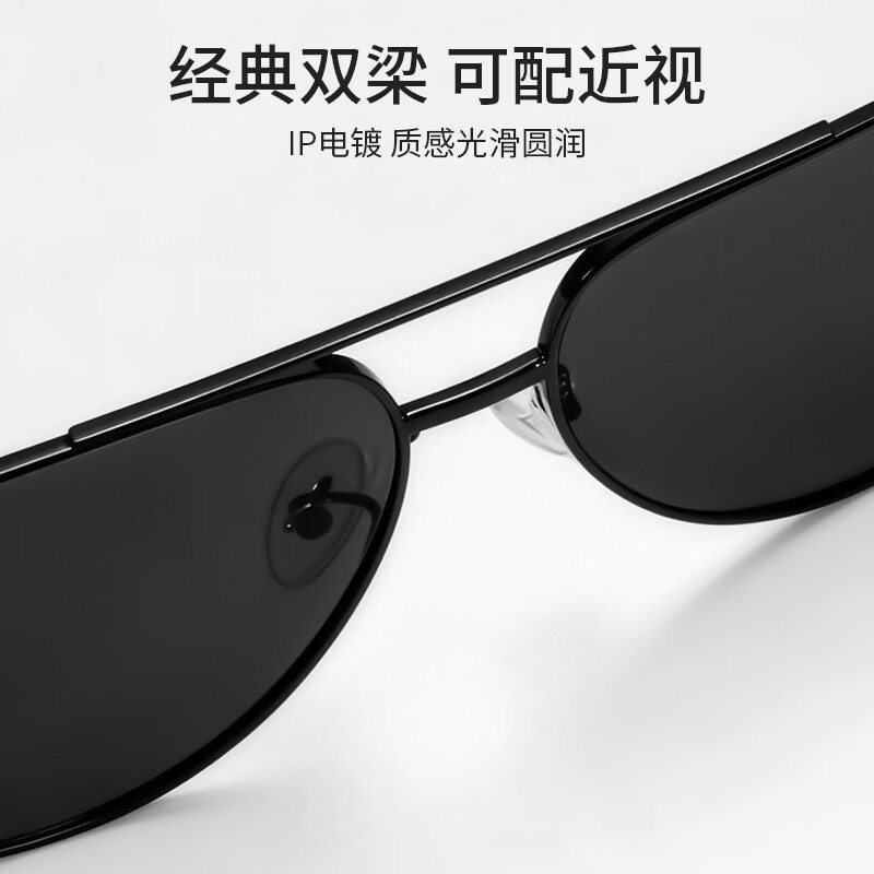 蔡司(ZEISS)镜片可选日夜两用变色太阳镜男开车驾驶专用偏光近视墨镜夜视眼镜 5102-黑框-0度colorein镜片浅灰变深灰(日夜两用)