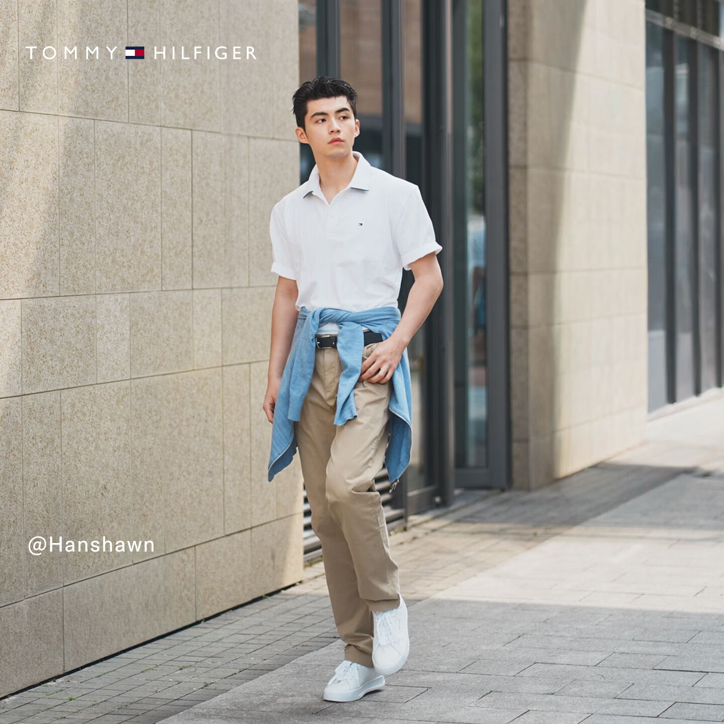 Tommy Hilfiger【弹力直筒】26春夏新款男装潮流多色通勤商务西裤休闲长裤 卡其色7UY -直筒版-正常拍 33 （2.6尺）
